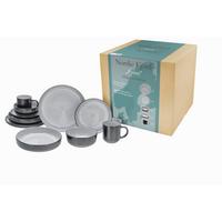 Kombinovaný servis 10-dielny - svetlosivá, Trend, keramika - Creatable