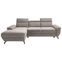 Ecksofa Rima - Silberfarben, MODERN, Textil (182/262cm) - Trendmanufaktur