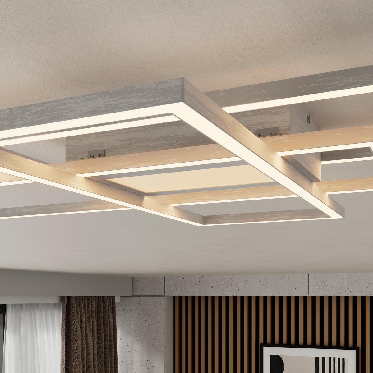 Led Mennyezeti Lámpa Christina - alumíniumszínű/nikkelszínű, Basics, műanyag/fém (45,8/100/6,4cm) - Luca Bessoni