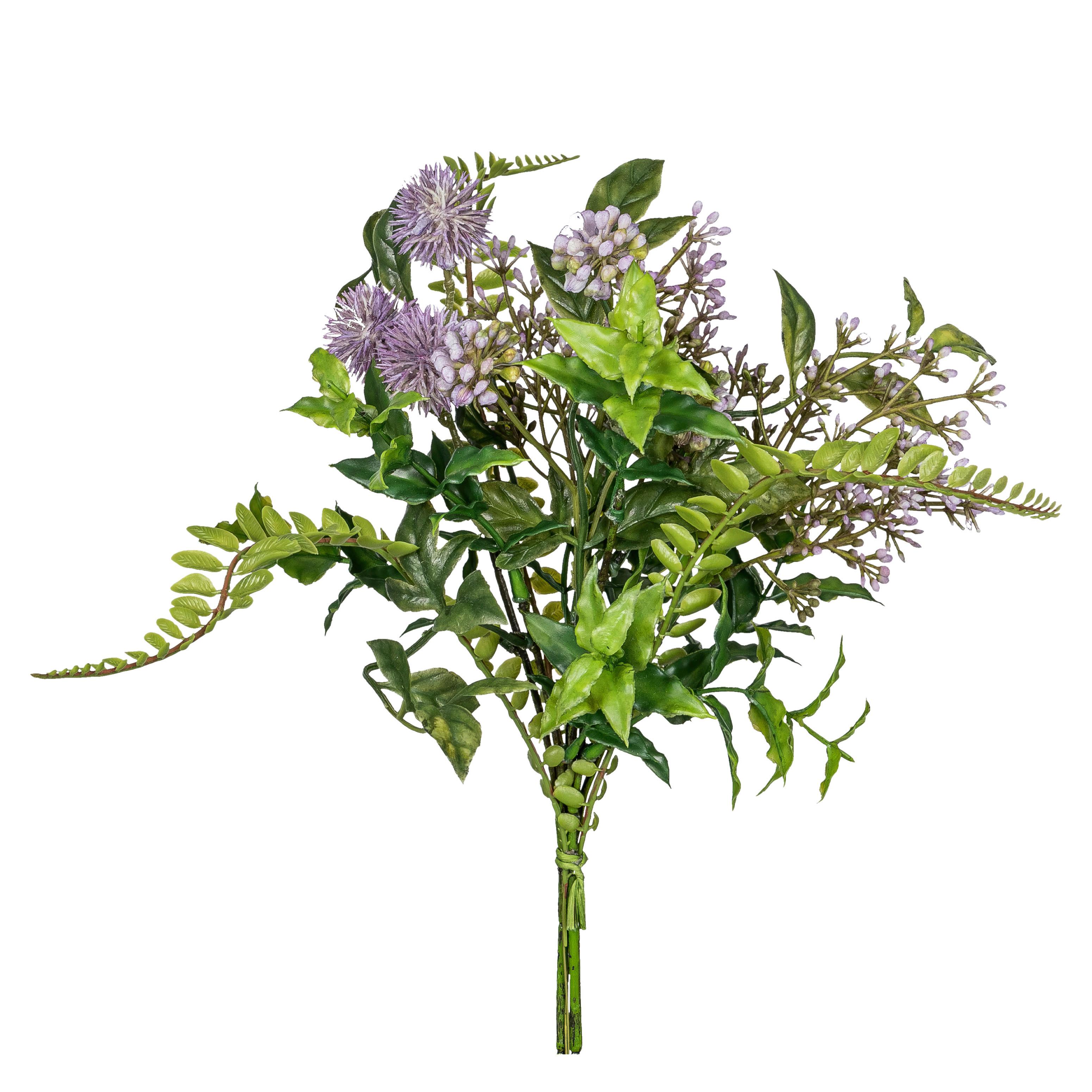Dekorační větvička MIXSTRAUSS I -PAZ- - zelená/fialová, Konvenční, plast (35cm) - Mömax
