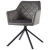 Vierfußstuhl Patti Grau/Schwarz, Gepolstert - Schwarz/Grau, KONVENTIONELL, Textil/Metall (56/81/60,5cm)