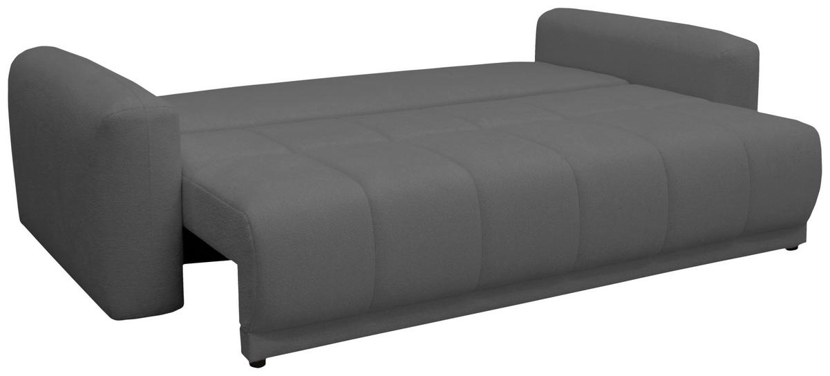 Schlafsofa Supra, Grau B: 245 Cm - Schwarz/Grau, Design, Holz/Textil (245/90/117cm) - MID.YOU