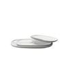 Servierplatte Isora Keramik Oval 3--Teilig. Grau Weiß - Weiß/Grau, Basics, Keramik - Mäser