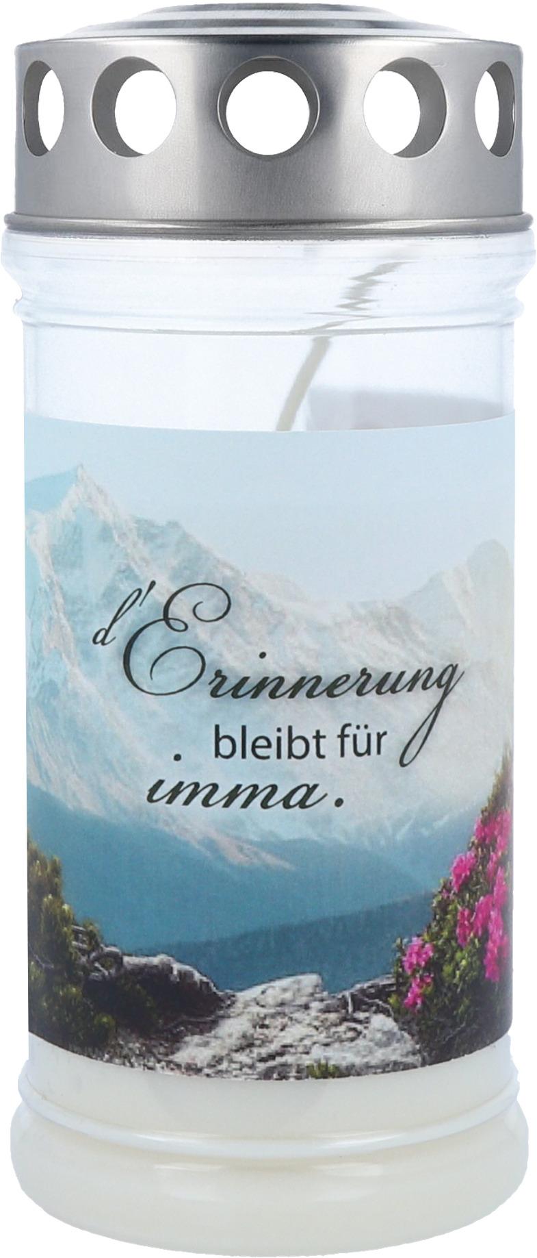 Grablicht - Motiv - d'Erinnerung bleibt für imma