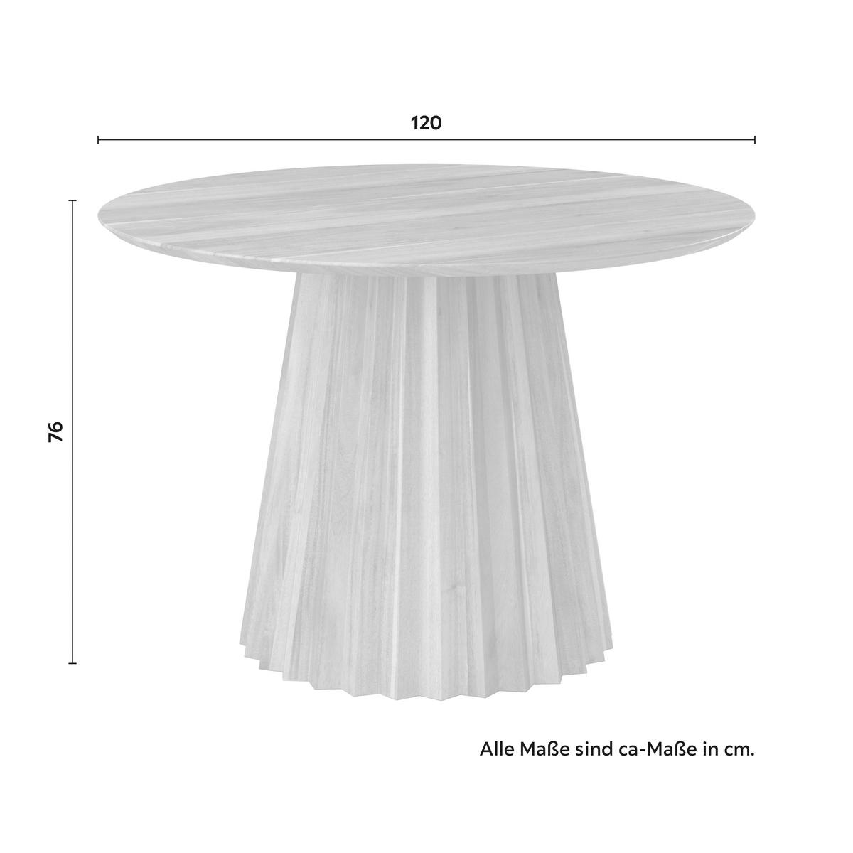 Jedálenský stôl ALLEGRA P: 120 cm - farba akácie, Modern, drevo (120/76cm) - Bessagi Home