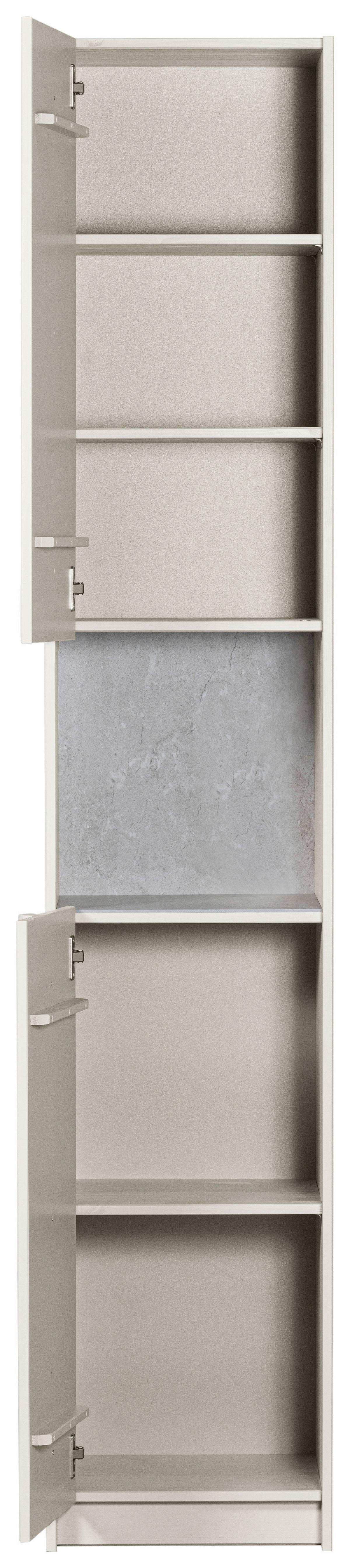 Garderobenschrank Basu Hellgrau B: 40 cm - Hellgrau, Design, Holz (40/210/42cm) - Livetastic