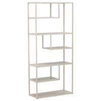 Bücherwand Staal - Beige, Design, Metall (85/188/35cm) - Livetastic