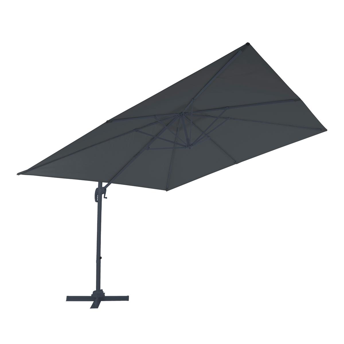 Ampelschirm Grau/Anthrazit DM: 300 H:250 - Anthrazit/Grau, MODERN, Textil/Metall (300/250cm)