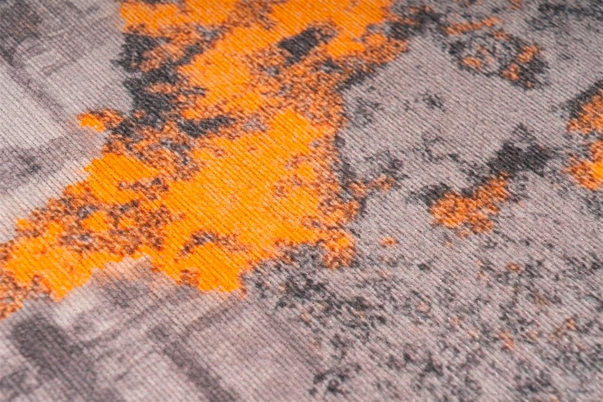 FLACHWEBETEPPICH Grau/Goldfarben - Goldfarben/Grau, KONVENTIONELL, Textil (160/230cm) - Kayoom