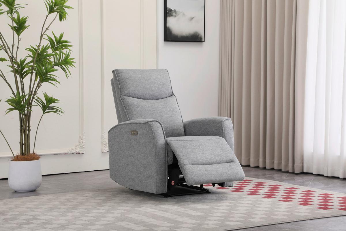 Fernsehsessel Leon Dunkelgrau mit Relaxfunktion - Dunkelgrau/Schwarz, Basics, Holz/Kunststoff (80/102/96cm) - Ondega