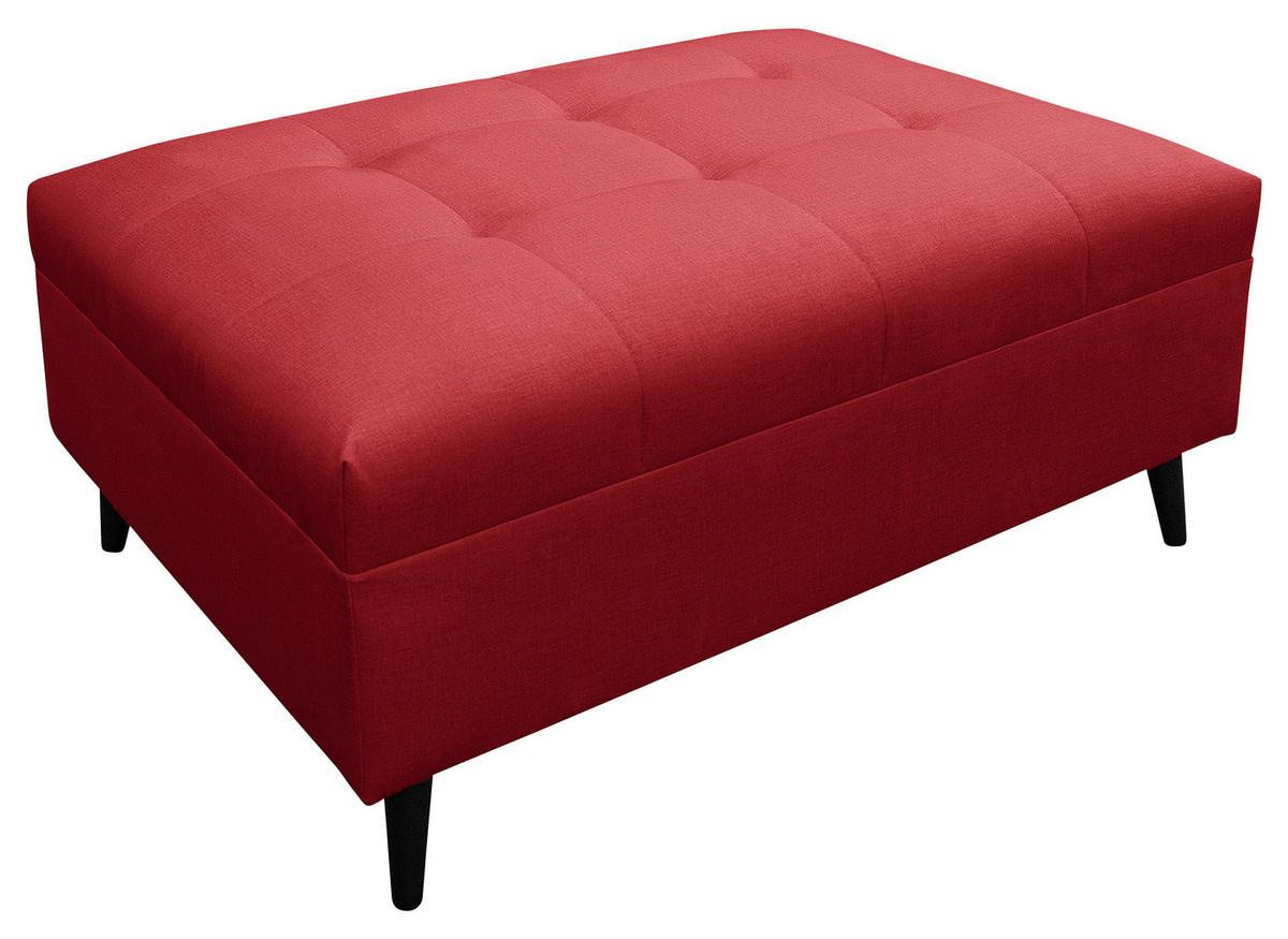 Ecksofa Pruno, Rot S: 174x247 Cm - Rot/Schwarz, Design, Textil (174/247cm) - MID.YOU