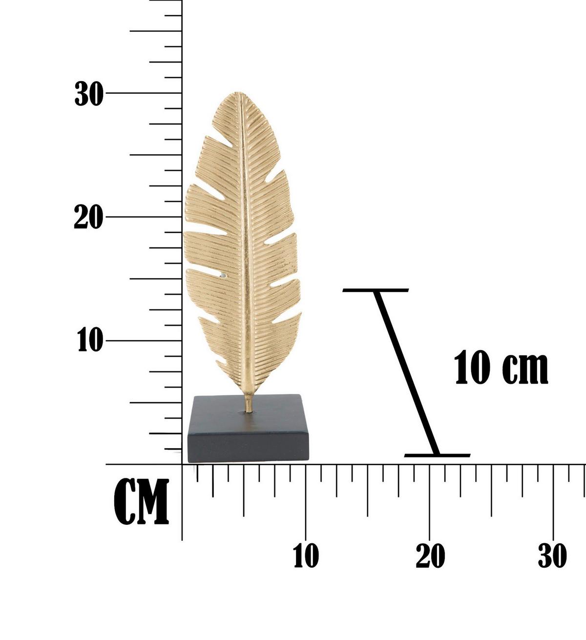 Skulptur Dekor Blatt Mit Kerzenhalter, B: 10 cm - Goldfarben, Basics, Metall (10/34/10cm)