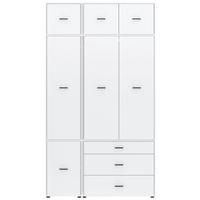 Kleiderschrank Kivo Weiß, B: 135 cm - Weiß, Basics, Holzwerkstoff (135/239,40/52,1cm)