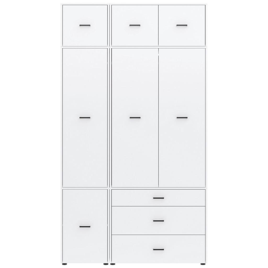 Kleiderschrank Kivo Weiß, B: 135 cm