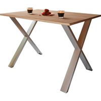 Schreibtisch Lona Silber/Eiche Dekor B: 160 cm - Silberfarben/Sonoma Eiche, Design (160/76/80cm) - MID.YOU