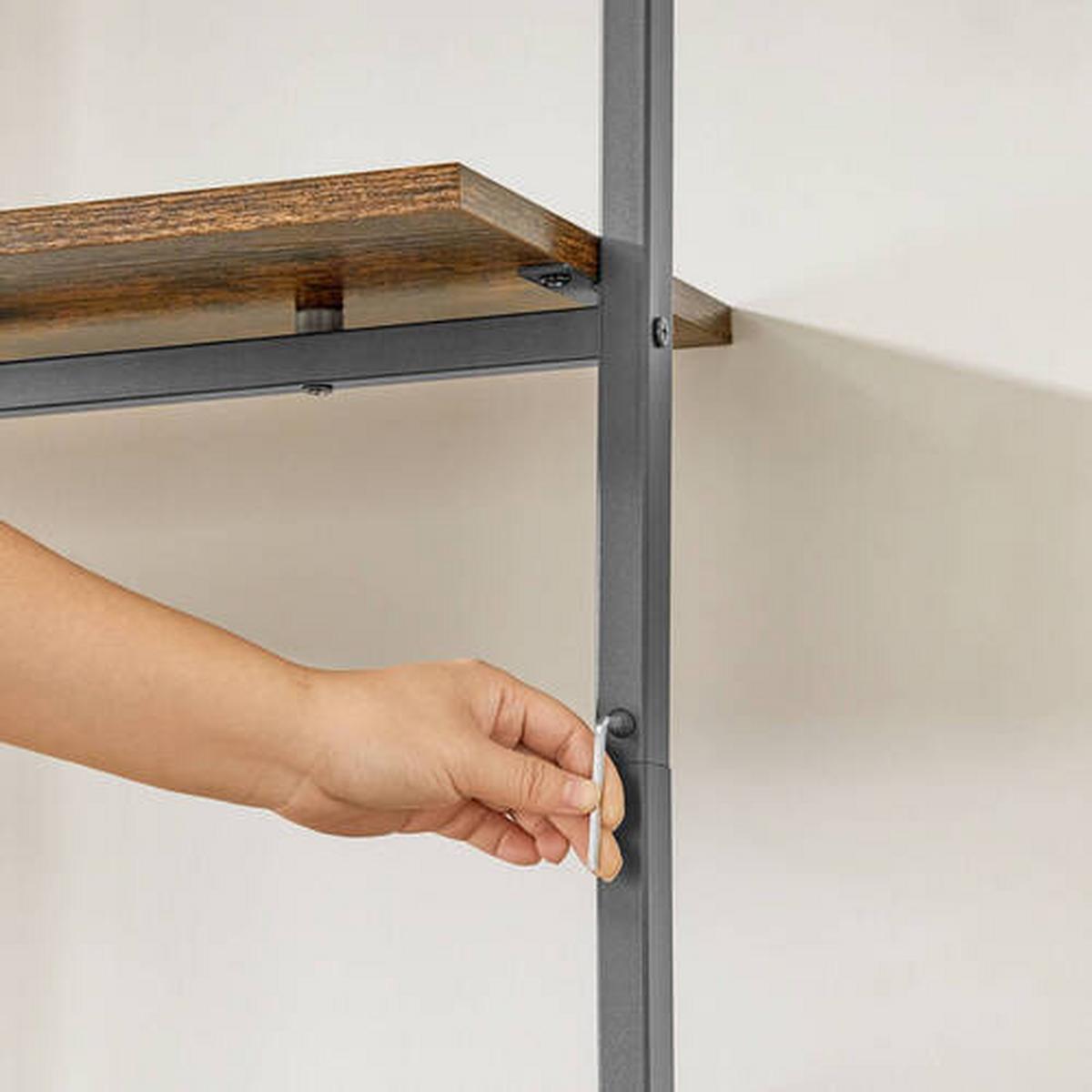 Regal Regal B: 60 cm Braun/Schwarz - Schwarz/Braun, Trend, Holzwerkstoff (60/204,8/30cm) - Boxxx