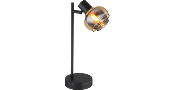 Tischleuchte Maxim - Schwarz, MODERN, Glas/Metall (14,5/12,5/35cm) - James Wood
