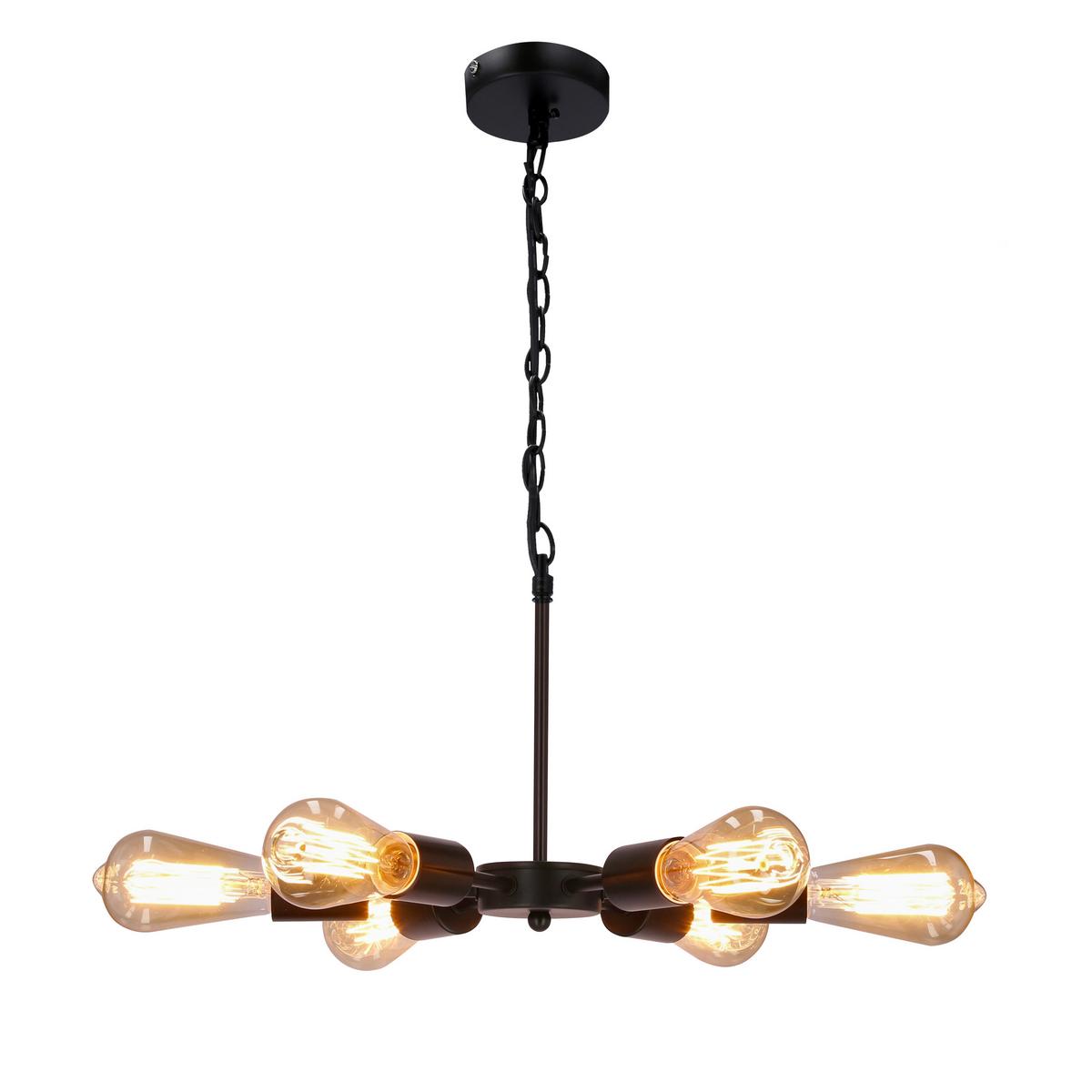 Pendelleuchte 36-09395 Sparta - Schwarz, Design, Metall (36/36/105cm)