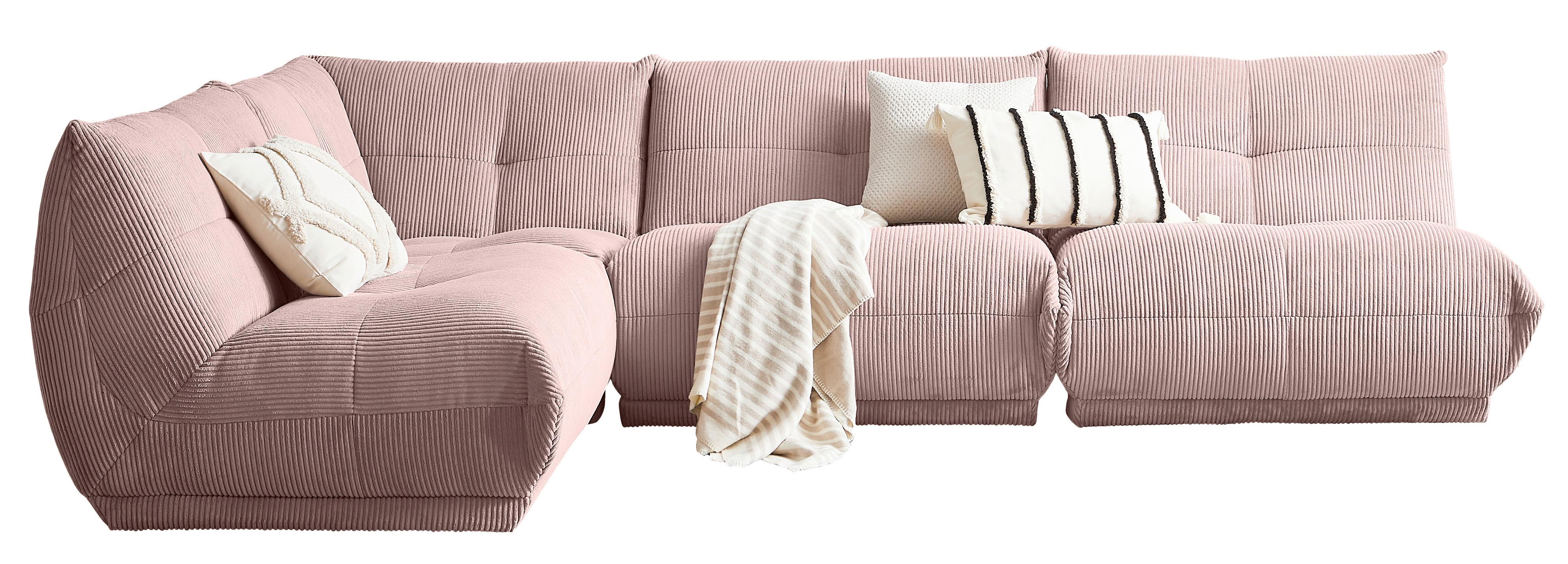 Ecksofa Giselle - Altrosa, Trend, Textil (210/315cm) - Livetastic