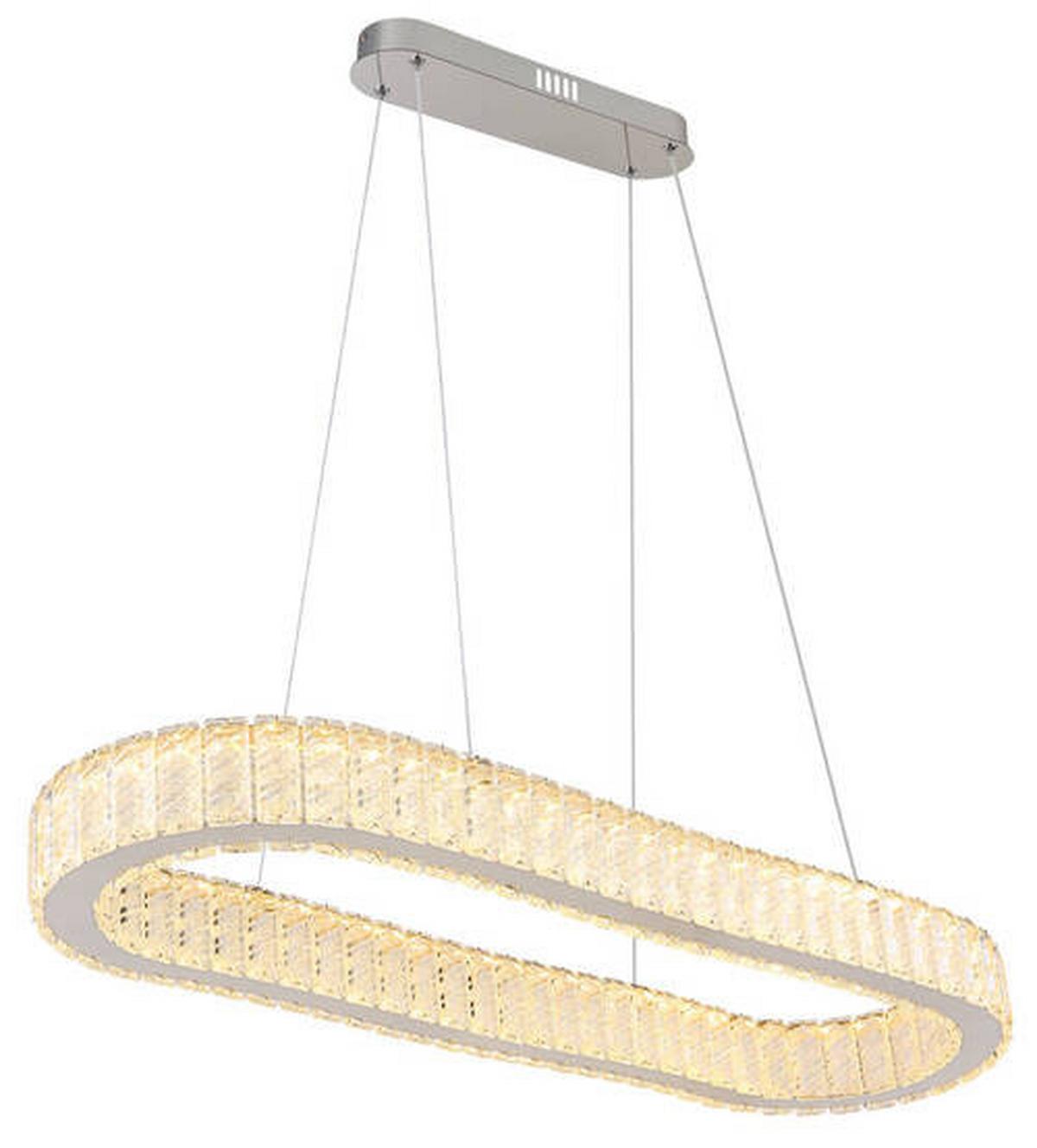 ZÁVESNÉ LED SVIETIDLO 67162-58 - priehľadné/číra, Konventionell, kov/plast (89/31/120cm) - Globo