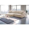 Ecksofa Lush, Sandfarben Schenkel: 161x284 cm - Sandfarben/Schwarz, Design, Textil (161/284cm) - Livetastic