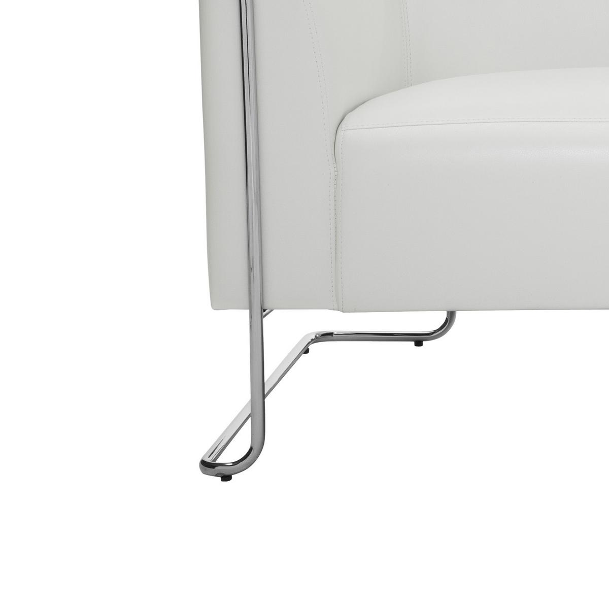 2-sitzer-sofa Curacao Weiß - Silberfarben/Weiß, MODERN, Textil (130/71/74cm) - MID.YOU
