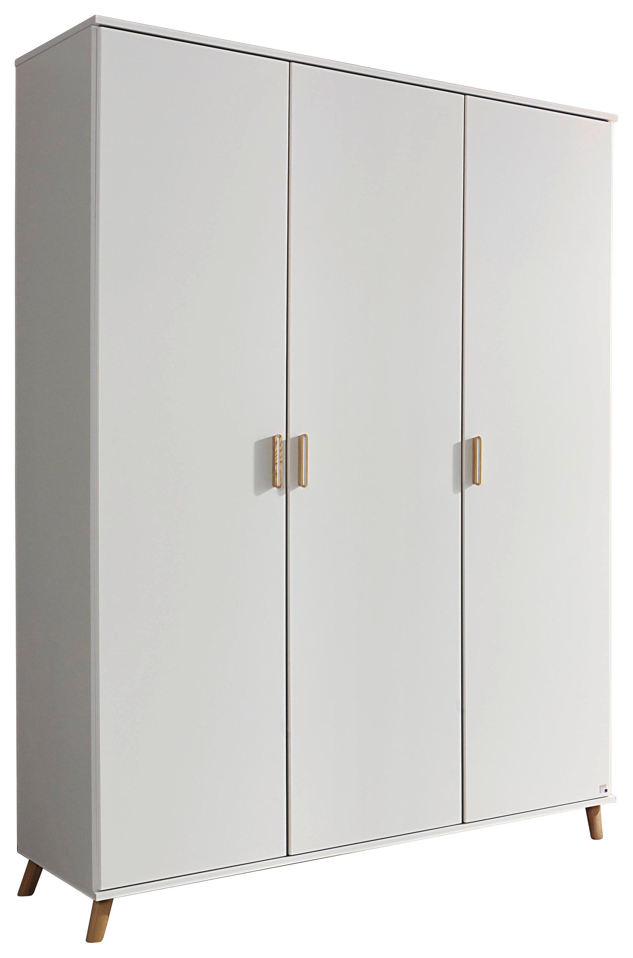Drehtürenschrank 137cm Falun, Weiß - Weiß, Design, Holzwerkstoff (137/203/53cm) - Rauch Möbel