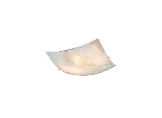 Deckenleuchte Davina - Weiß, ROMANTIK / LANDHAUS, Glas/Metall (30/30/6,5cm) - James Wood Deckenleuchte Davina - Weiß, ROMANTIK / LANDHAUS, Glas/Metall (30/30/6,5cm) - James Wood