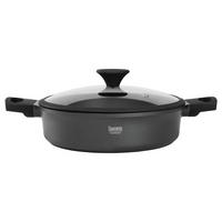 Servírovacia panvica Black Line, 4l - čierna/číra, Konventionell, kov/plast (28/7,5cm) - Gourmesto