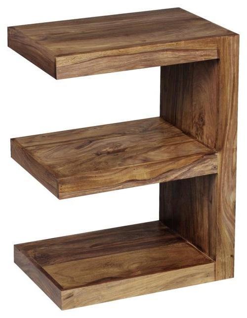 Beistelltisch Holz E-Förmig Mumbai, Sheeshamholz