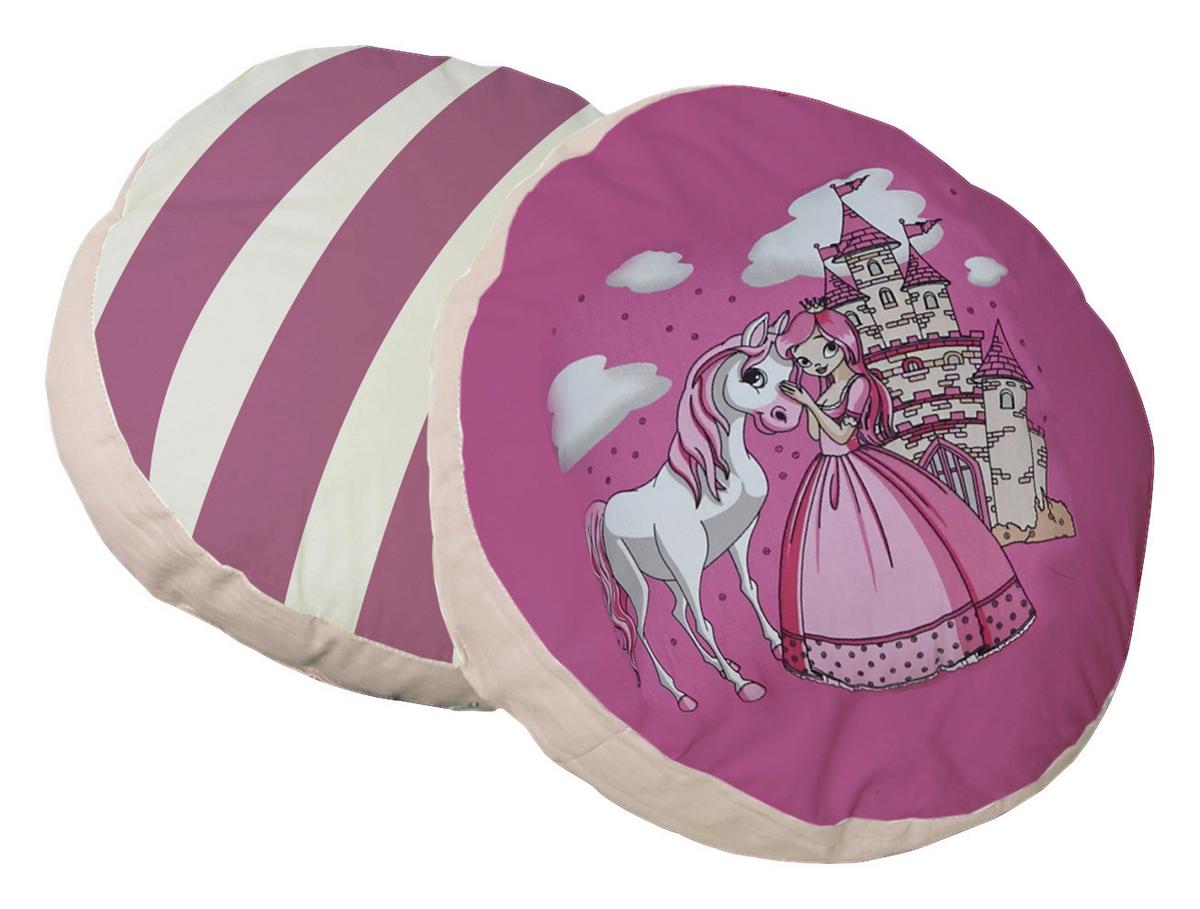 Zierkissen 40x40 cm Baumwolle Pink - Pink, KONVENTIONELL, Textil (40/40cm) - MID.YOU