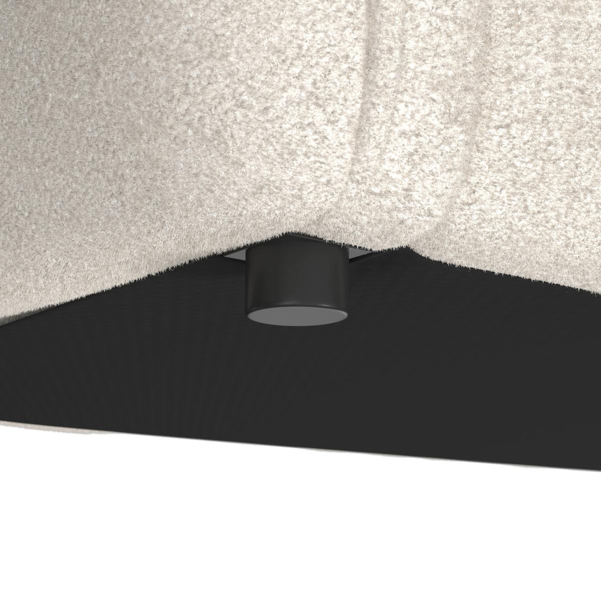 Sedacia zostava SANDRA, 3-dielna, krémová ženilka - čierna/krémová, Modern, drevo/textil - Bessagi Home