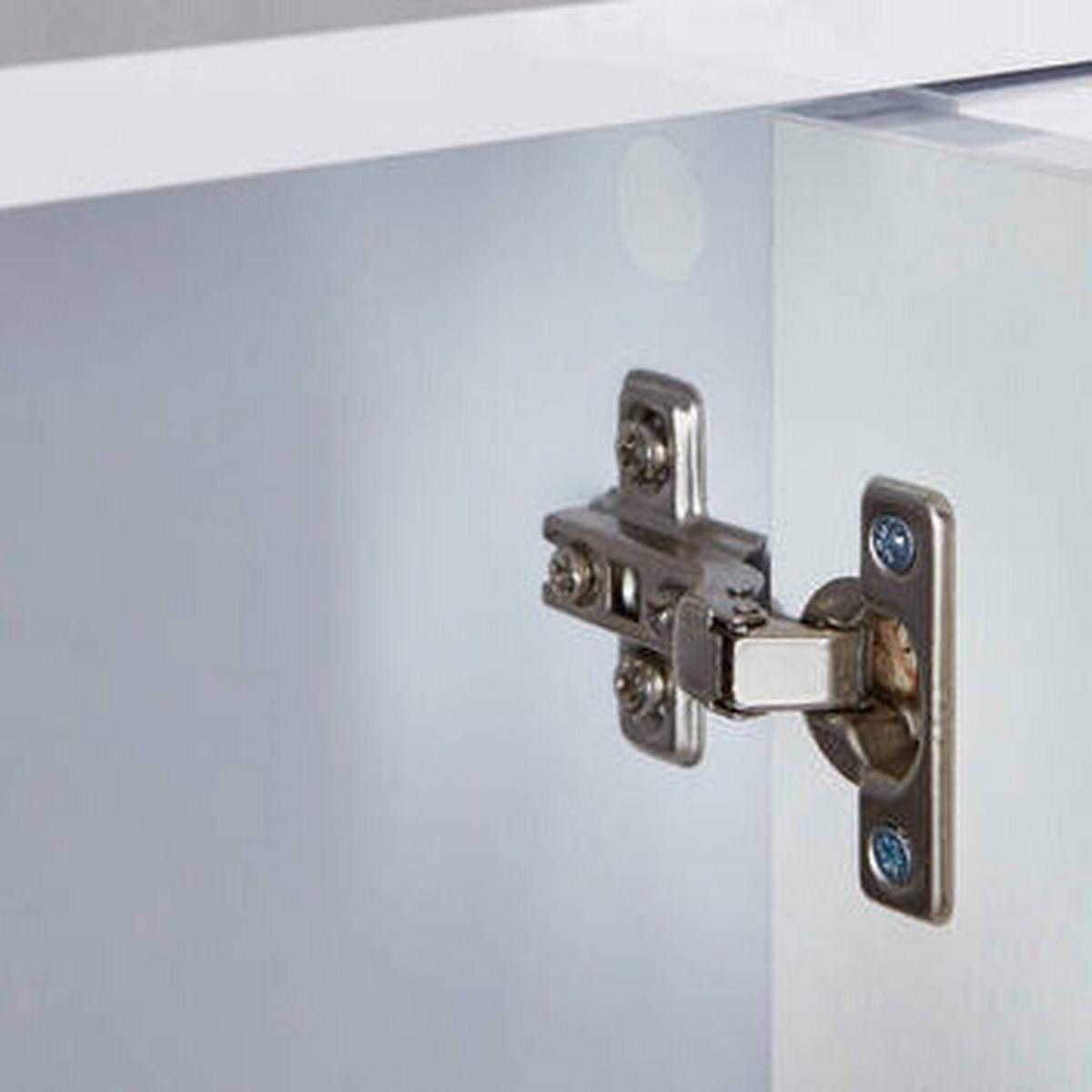 Sideboard Mailand Weiß/ Weiß Hg/eiche Dekor B: 184,5cm - Weiß Hochglanz/Schwarz, MODERN, Holzwerkstoff (184,5/73/33cm) - MID.YOU