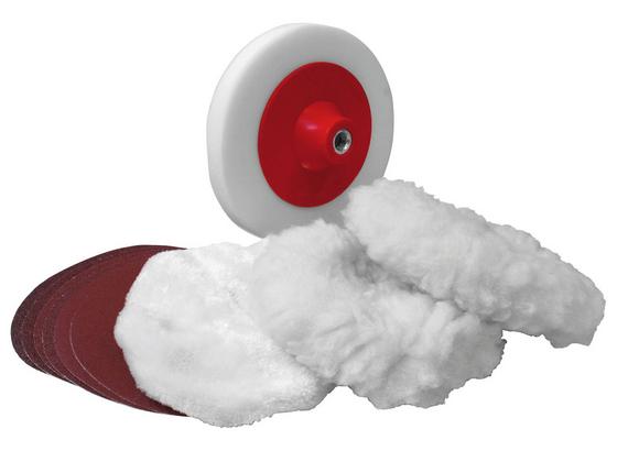 Poliermaschinen-Zubehörset 10-teilig - Rot/Weiß, MODERN, Kunststoff/Textil (18/15/18cm) - Erba Poliermaschinen-Zubehörset 10-teilig - Rot/Weiß, MODERN, Kunststoff/Textil (18/15/18cm) - Erba