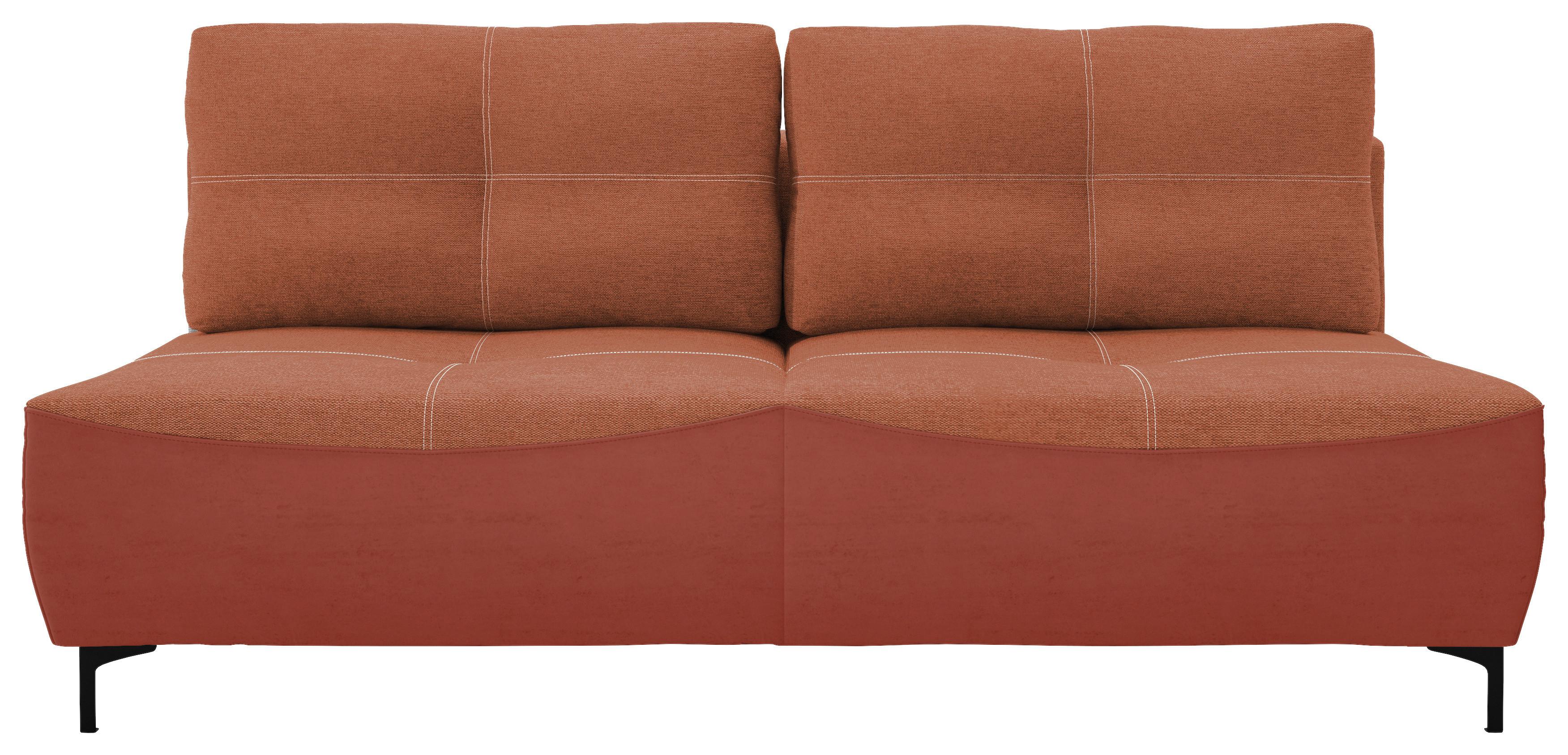 2-sitzer-sofa Mit Schlaffunktion Wendy B: 197 Cm - Rostfarben/Schwarz, Design, Textil (197/94/96cm) - MID.YOU