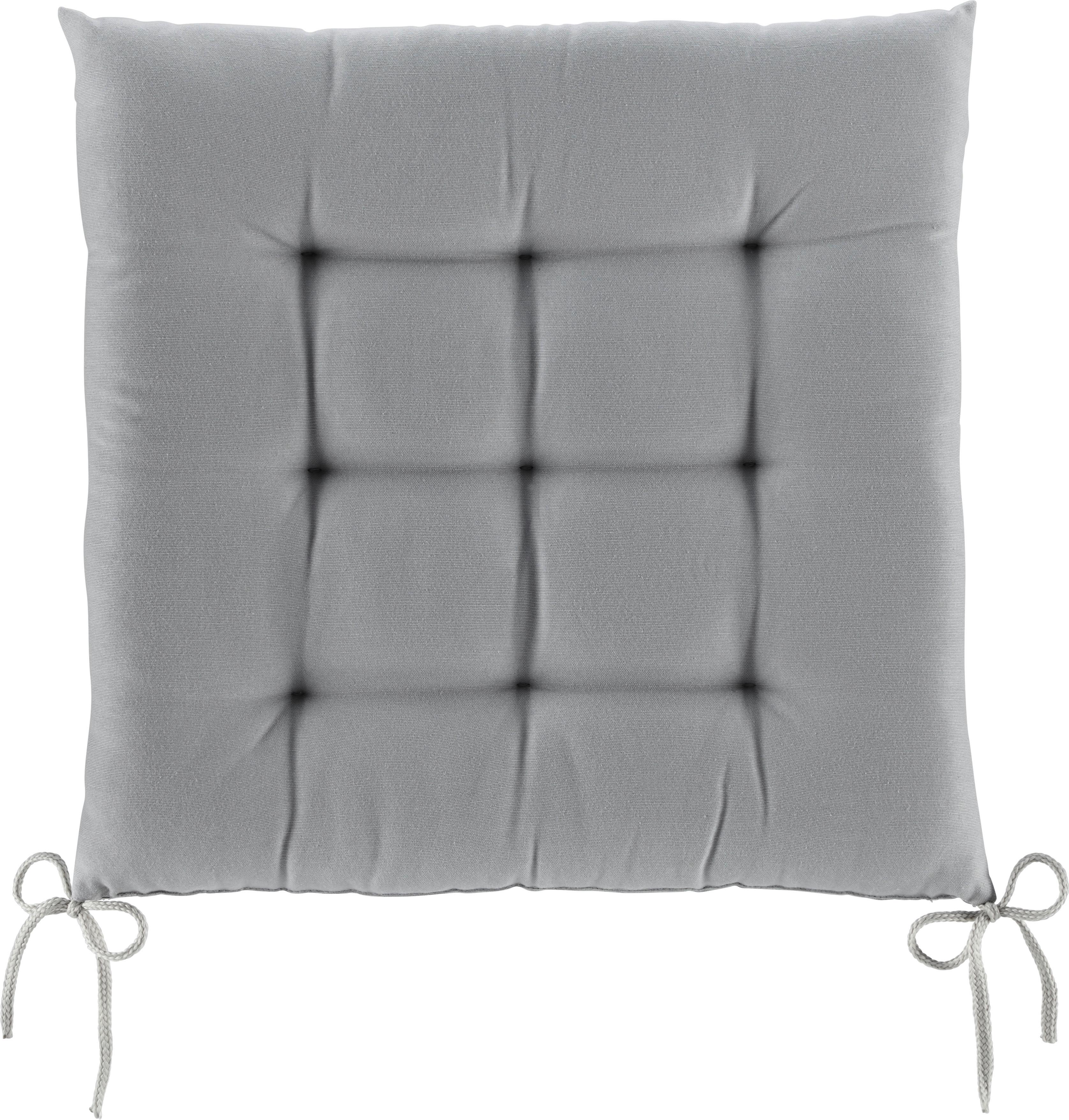 Poduška Na Sedenie Anita, 40/40/4cm, Svetlosivá - svetlosivá, textil (40/40/4cm) - Modern Living