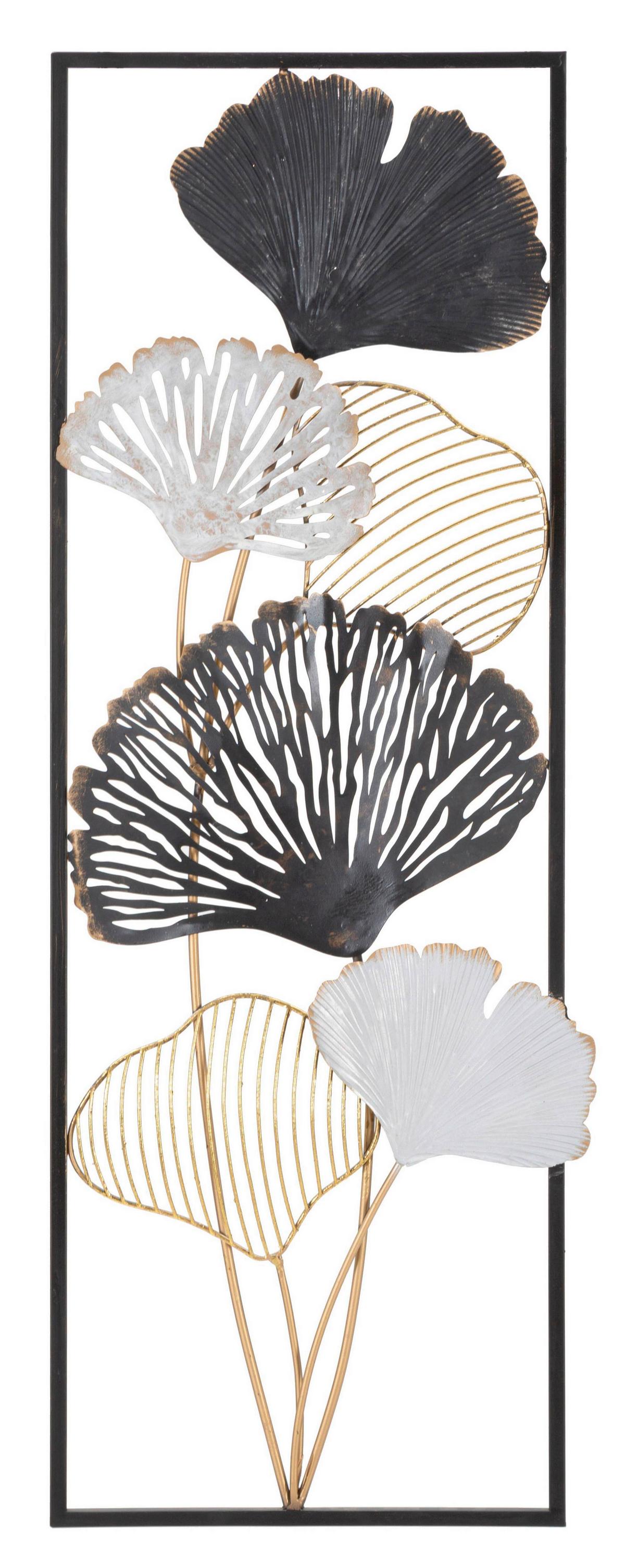 NÁSTENNÁ DEKORÁCIA ORY -A- - čierna/biela, Basics, kov (31/90/3.5cm)