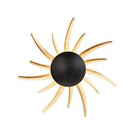 LED-Wandleuchte 30545 Sol - Goldfarben/Schwarz, Design, Metall (45/10cm) - Fischer & Honsel