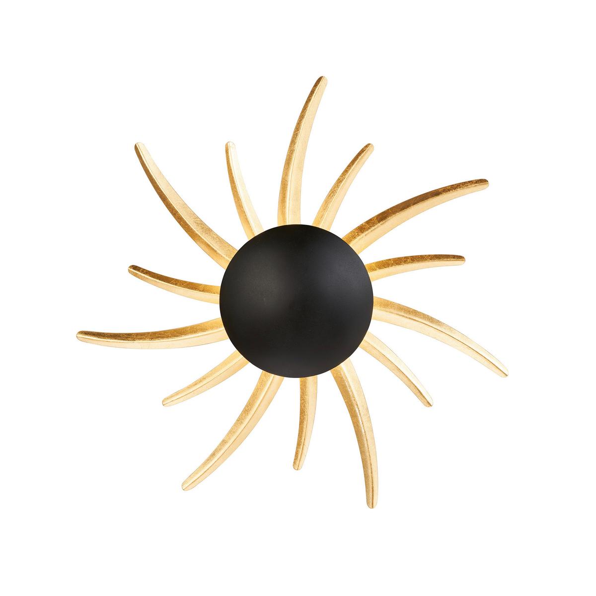 LED-Wandleuchte 30545 Sol - Goldfarben/Schwarz, Design, Metall (45/10cm) - Fischer & Honsel