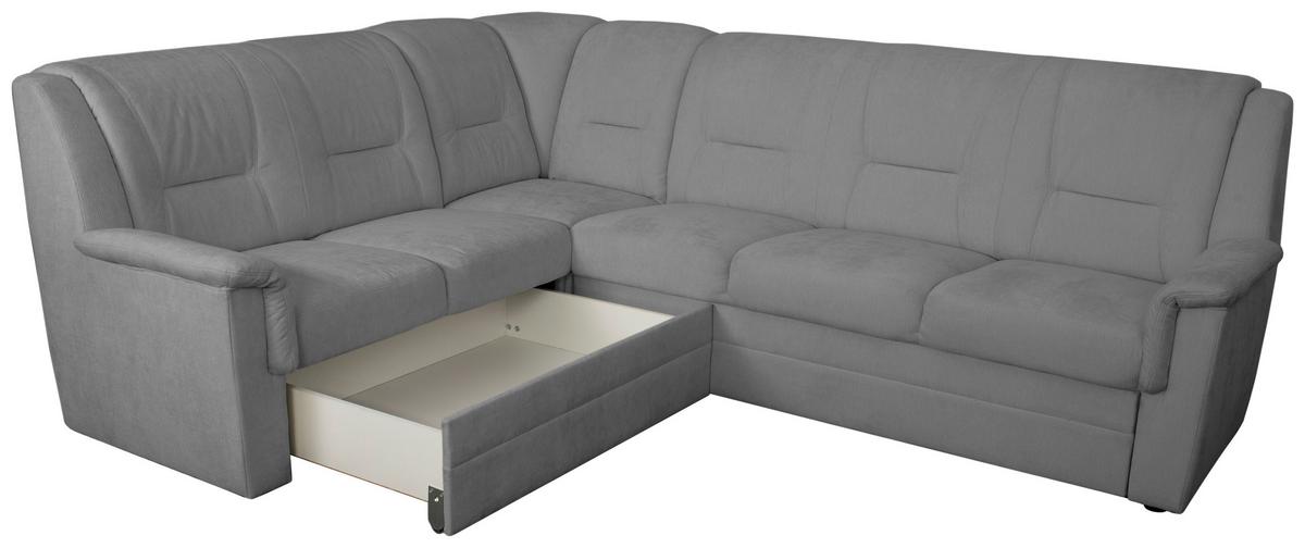 ECKSCHLAFSOFA Rafael, Grau S: 279x224cm - Beige/Schwarz, Trend, Textil (279/224cm)