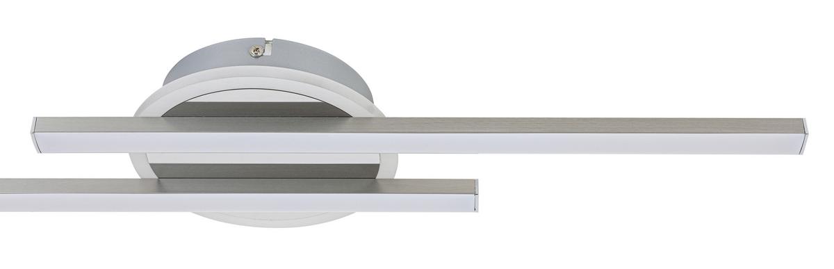 Led-deckenleuchte Cennet - Chromfarben/Alufarben, Basics, Kunststoff/Metall (15/58/5cm) - Luca Bessoni