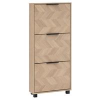 Schuhkipper Piazza Eichefarben B: 59,8 cm - Eichefarben/Schwarz, Design, Holzwerkstoff (59,8/124,5/19,55cm) - MID.YOU