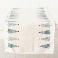 BĚHOUN NA STŮL CAROL - bílá/zelená, textil (140/40cm) - Mömax