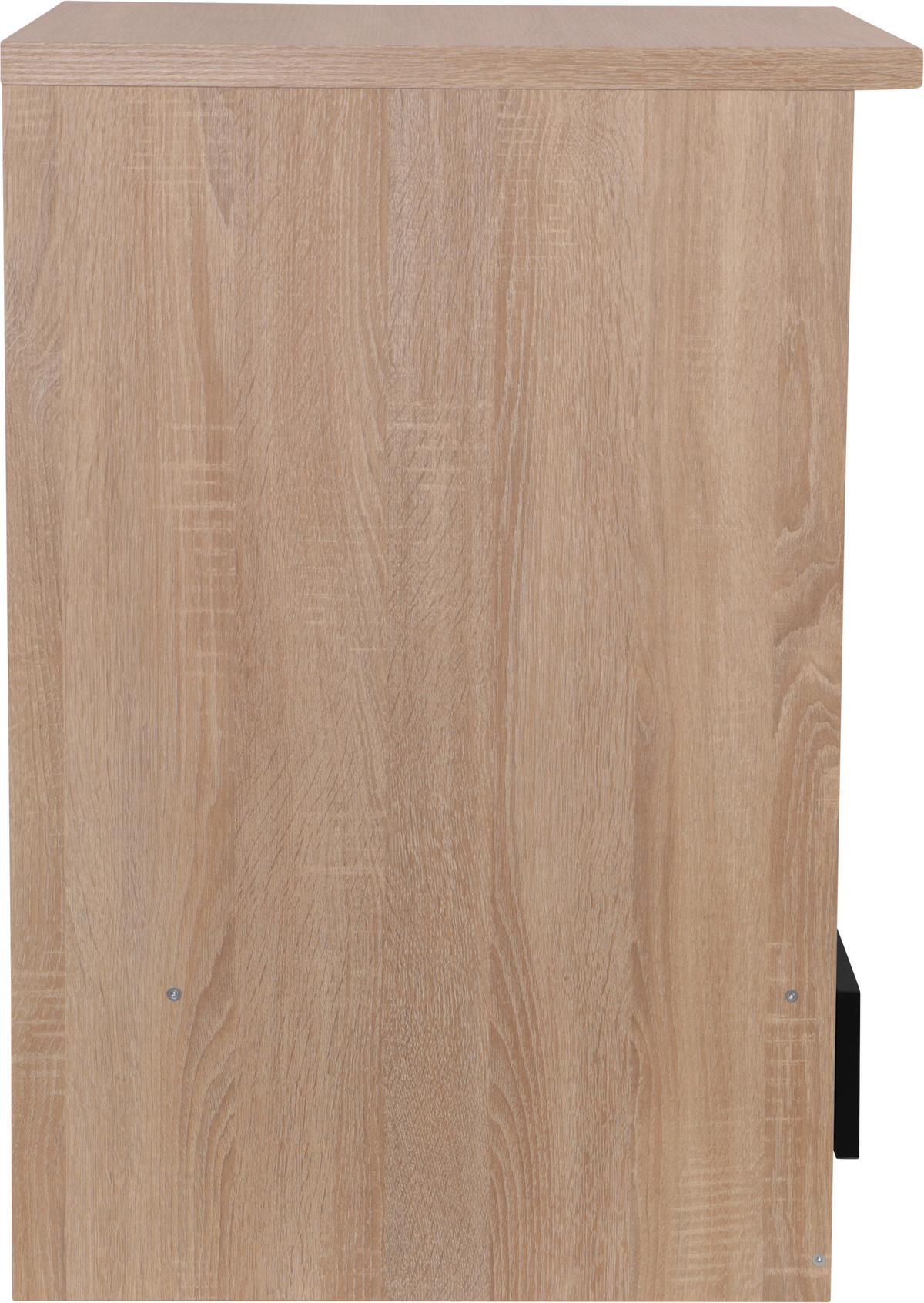 Herdumbauschrank Merle Schwarz, Eiche Dekor B: 60 cm - Eichefarben/Schwarz, Basics, Holzwerkstoff (60/84,8/60cm) - Respekta