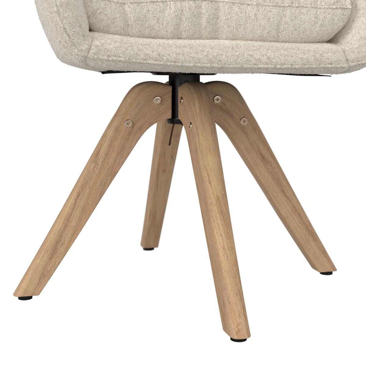 ŽIDLE S PODRUČKAMI JUANA - krémová/přírodní barvy, Moderní, dřevo/textil (61/93/65cm) - Bessagi Home