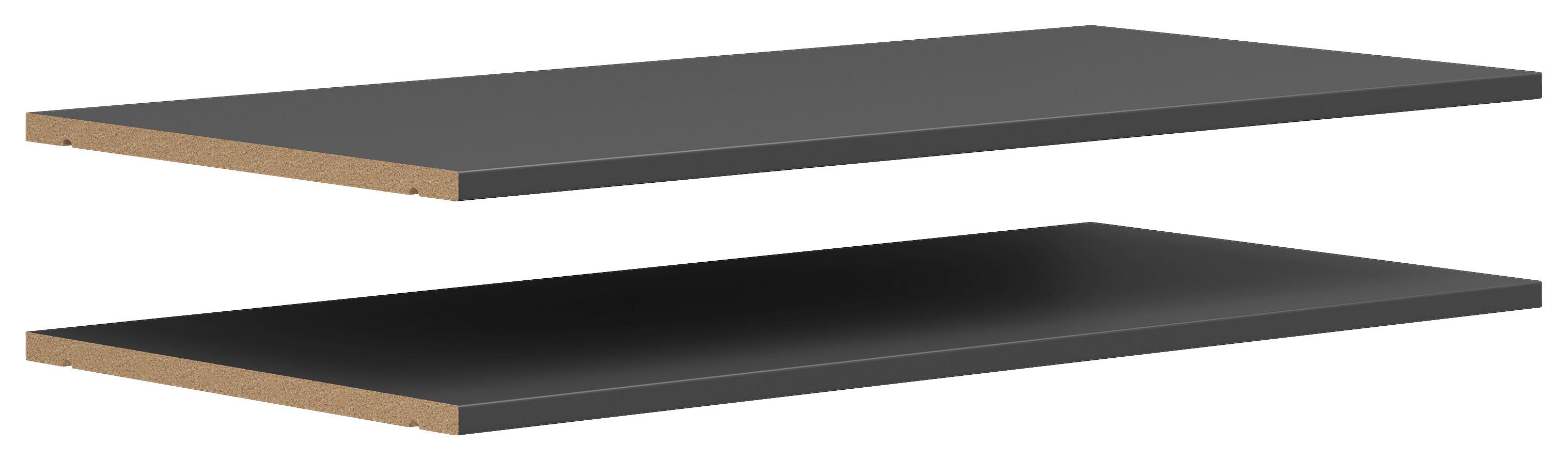 VKLADACIA POLICA MULTISTAURAUM 77cm - grafitová, Modern, kompozitné drevo (77/3/36cm)