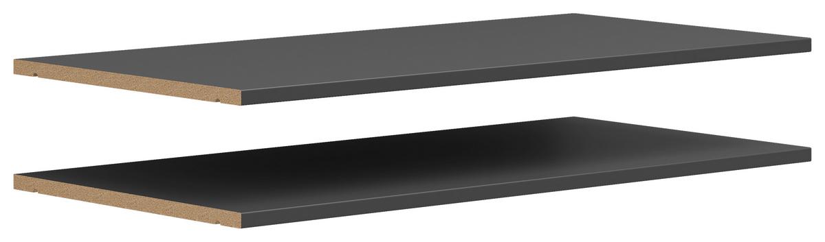 Belső Polc Szett Cabinet - grafitszürke, Modern, faalapú anyag (77/3/36cm)