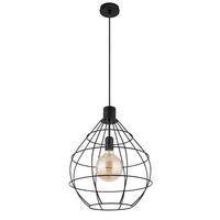 Hängeleuchte H: 120 Cm 1-Flammig - Schwarz, Trend, Metall (37/120cm) - Globo