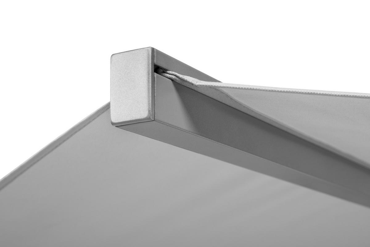 Sonnenschirm Rooftop 350 X 275 X 350cm Lichtecht Silberfarben - Silberfarben, Basics, Textil/Metall (350/275/350cm) - Schneider