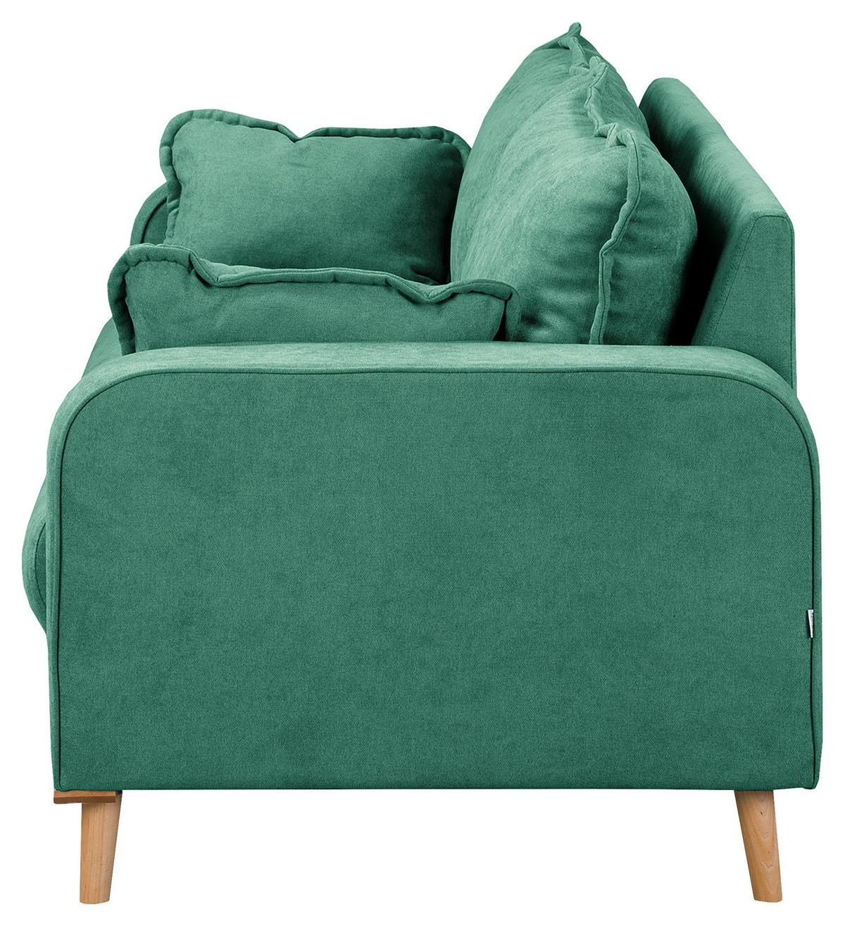 3-Sitzer-Sofa Beata Mintgrün B: 193 cm - Wengefarben/Mintgrün, Design, Textil (193/86/87cm) - Livetastic